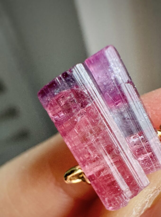 Naszyjnik z Tęczowym Rubelitem z Afganistanu