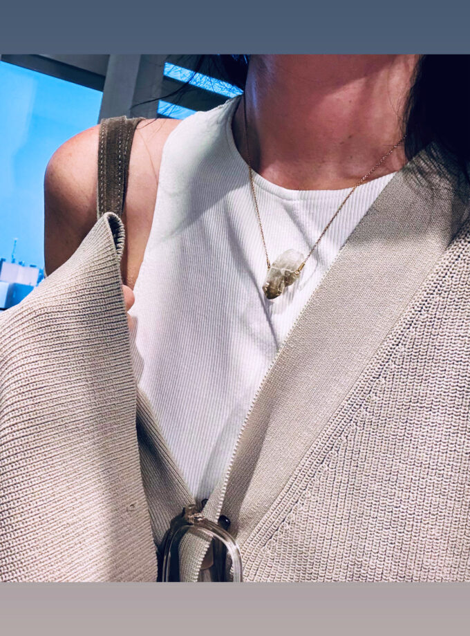 Naszyjnik z podwójnym Kwarcem Dymnym, Brazylia