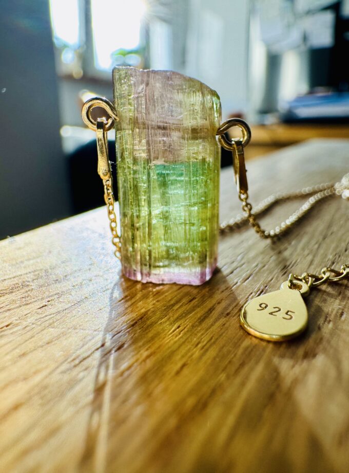 Naszyjnik z Turmalinem Arbuzowym, Afganistan