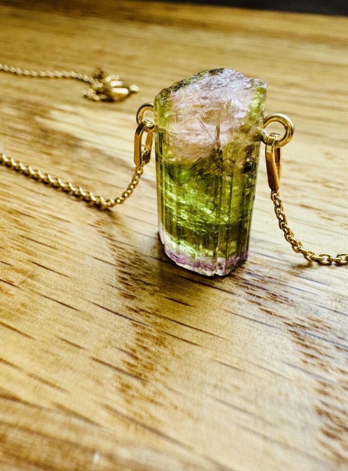 Naszyjnik z Turmalinem Arbuzowym, Afganistan