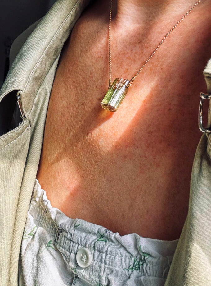 Naszyjnik z Turmalinem Arbuzowym, Afganistan