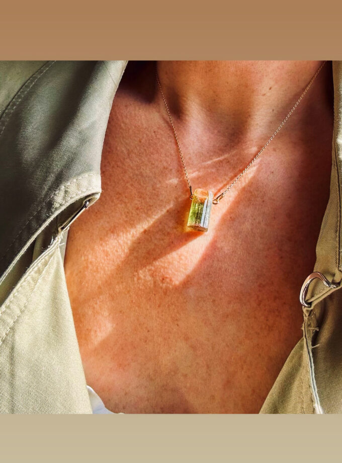 Naszyjnik z Turmalinem Arbuzowym, Afganistan