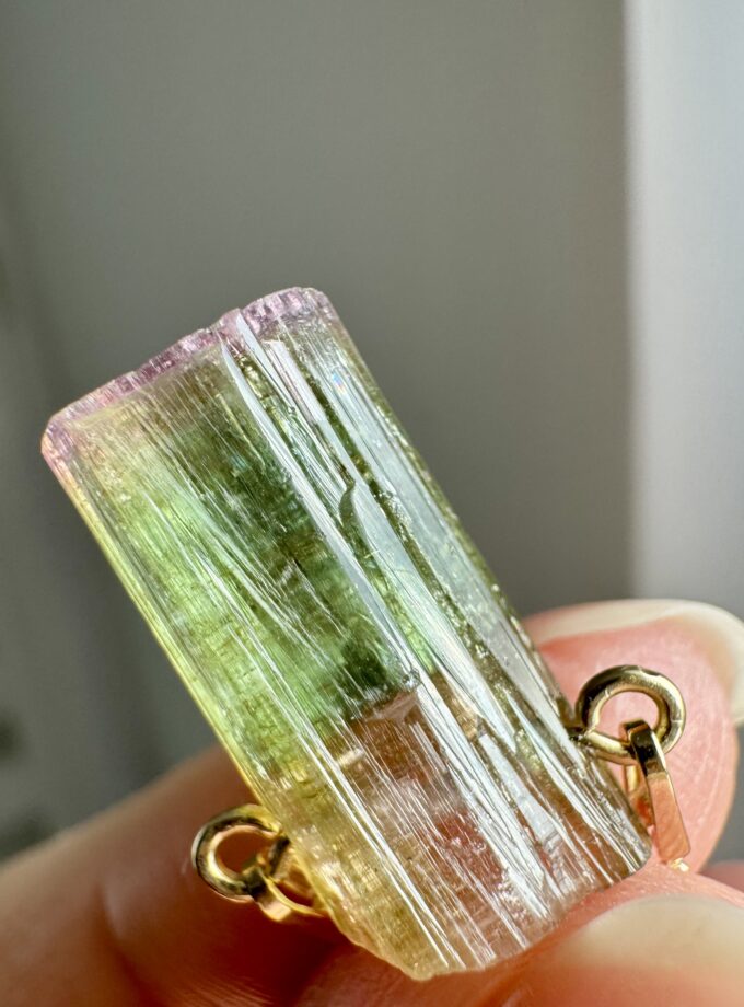 Naszyjnik z Turmalinem Arbuzowym, Afganistan