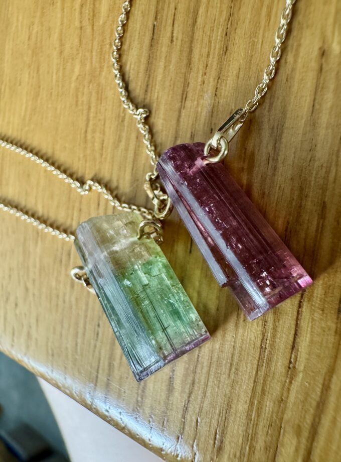 Naszyjnik z Turmalinem Arbuzowym, Afganistan