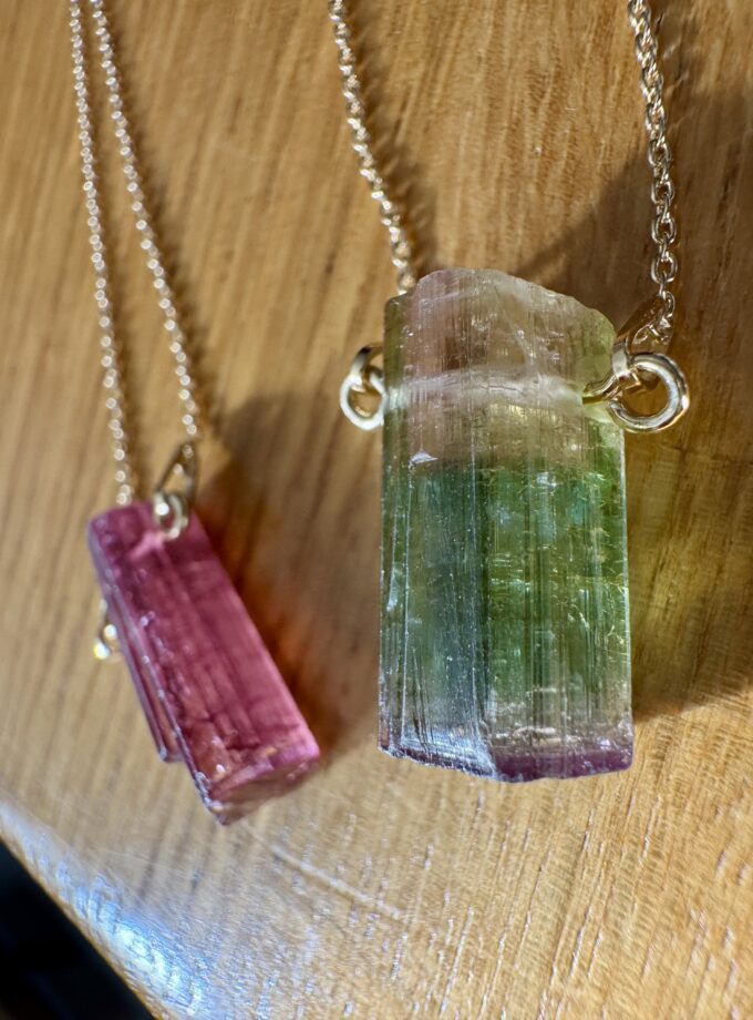 Naszyjnik z Turmalinem Arbuzowym, Afganistan