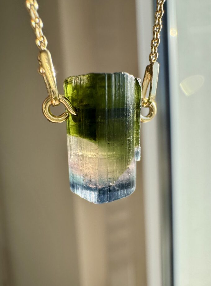 Naszyjnik z Turmalinem Blue Cap z Paprok