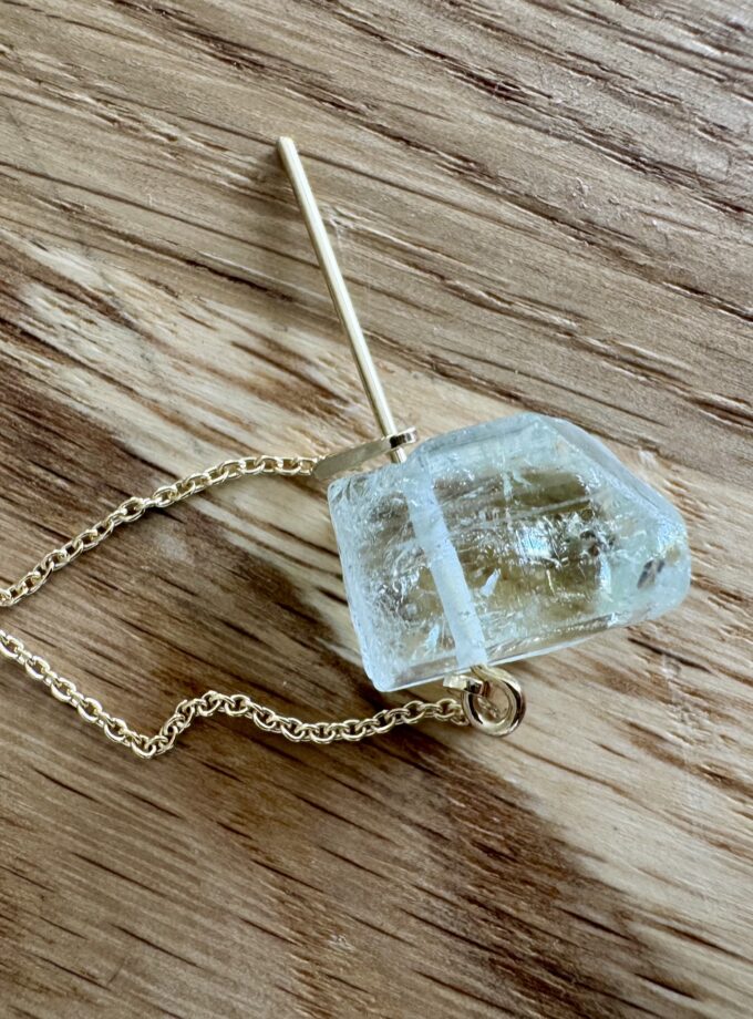 Naszyjnik z niebieskim Topazem Aqua Blue z Nigerii