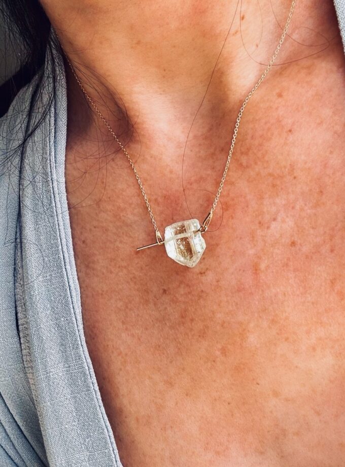 Naszyjnik z niebieskim Topazem Aqua Blue z Nigerii