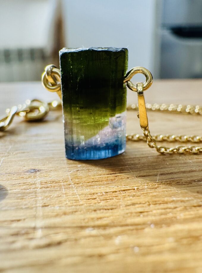 Naszyjnik z Turmalinem Blue Cap z Paprok