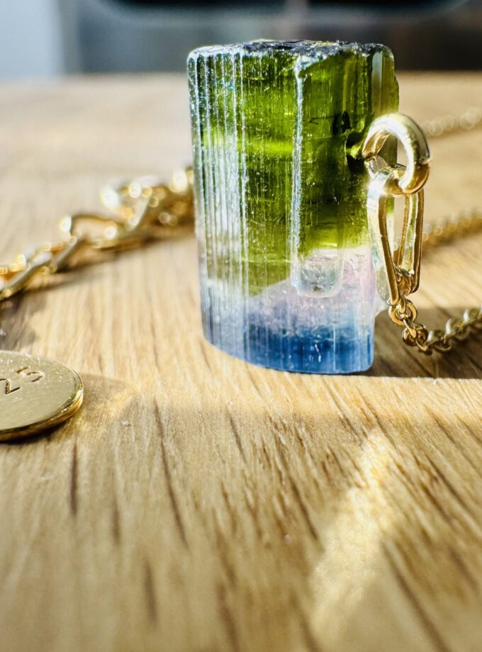 Naszyjnik z Turmalinem Blue Cap z Paprok