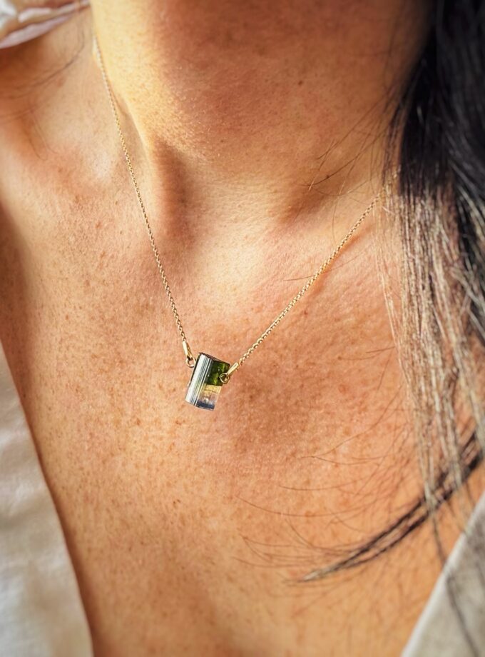 Naszyjnik z Turmalinem Blue Cap z Paprok