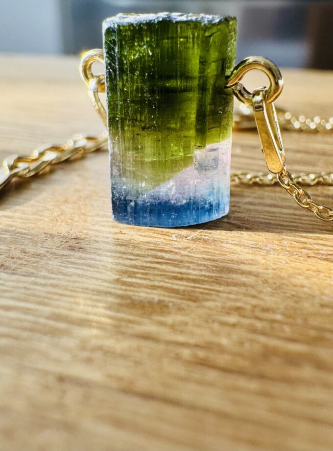 Naszyjnik z Turmalinem Blue Cap z Paprok