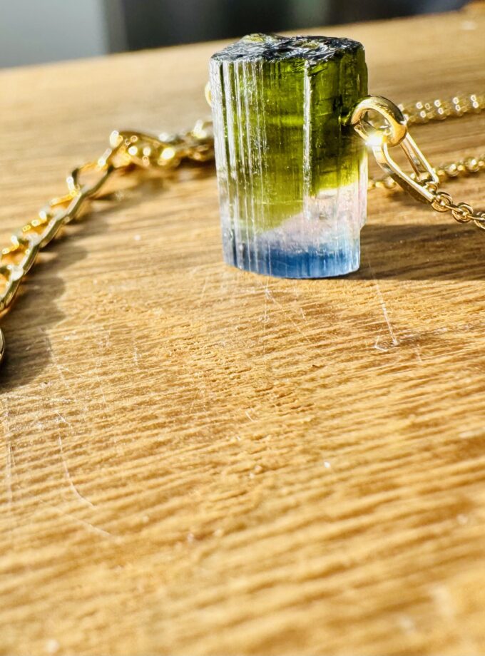 Naszyjnik z Turmalinem Blue Cap z Paprok