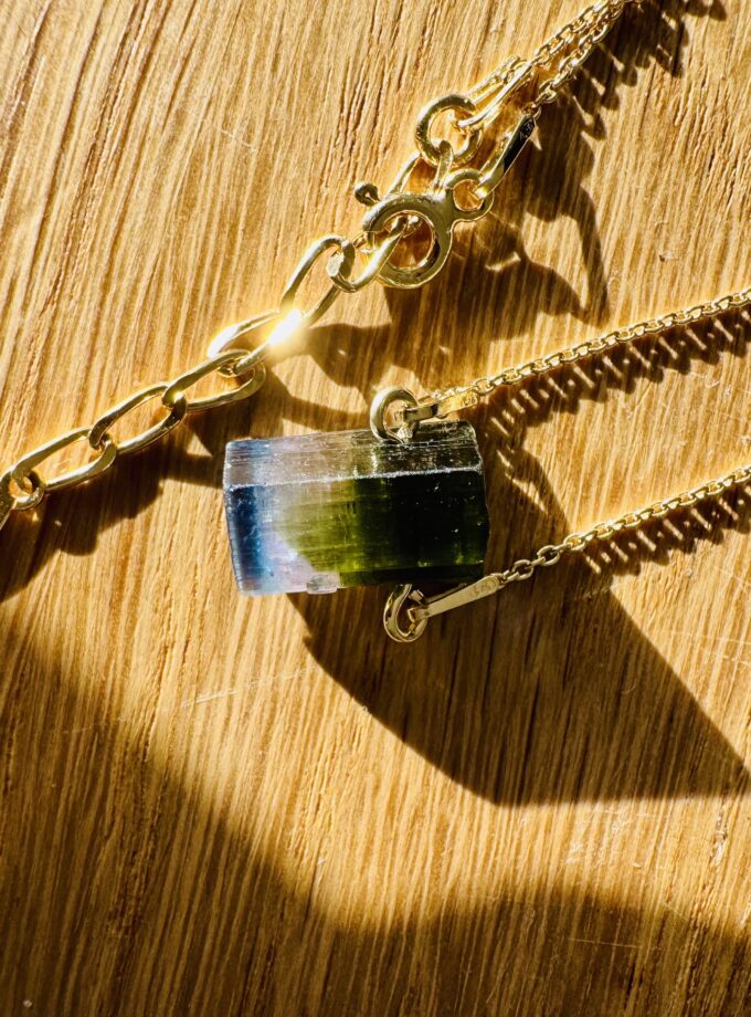 Naszyjnik z Turmalinem Blue Cap z Paprok