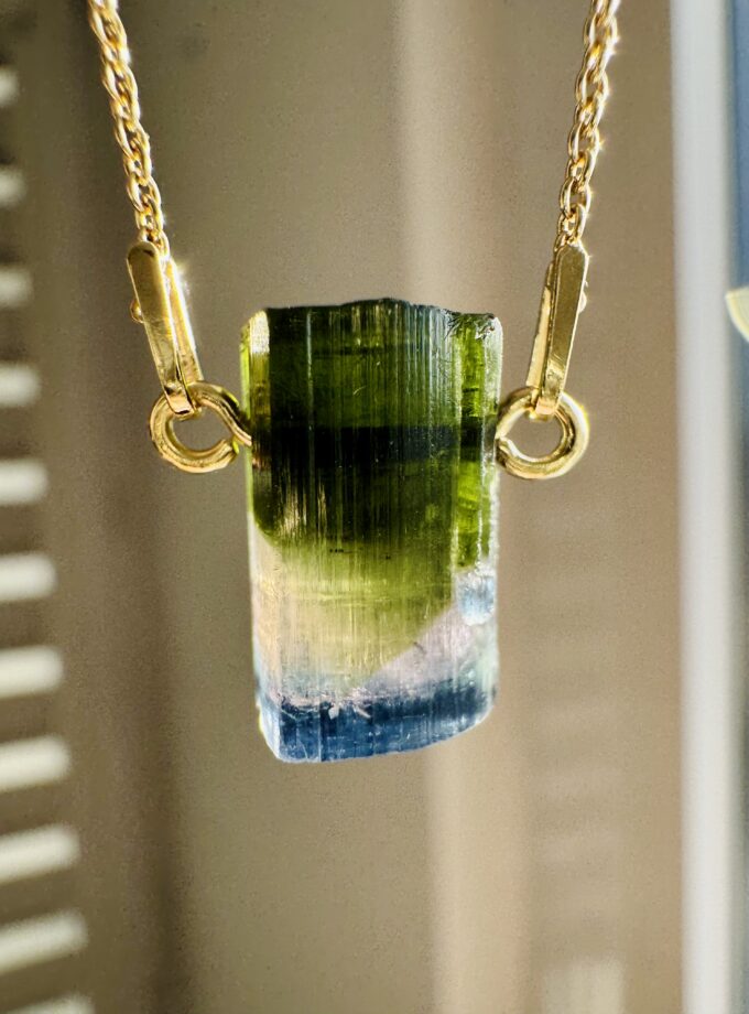 Naszyjnik z Turmalinem Blue Cap z Paprok