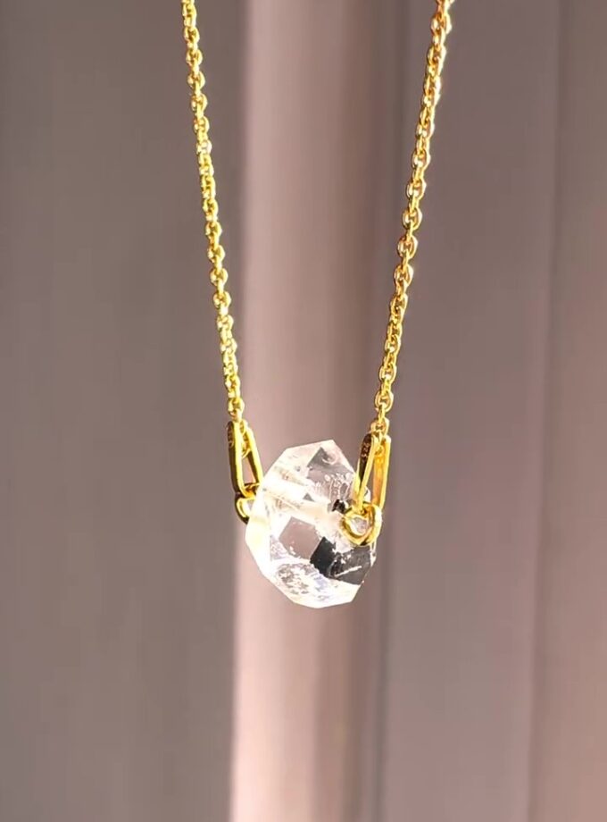 Naszyjnik z Diamentem z Herkimer, USA (wybór okazu)