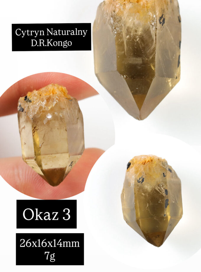 Naszyjnik z Naturalnym Cytrynem z D.R. Kongo (wybór okazu)