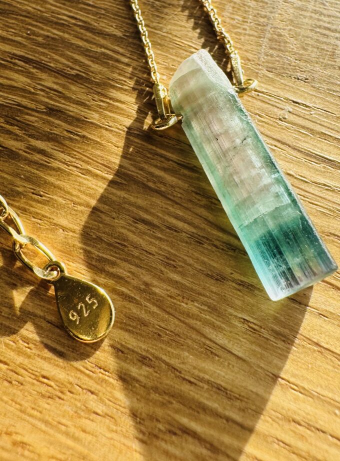 Naszyjnik z pastelowym Turmalinem Arbuzowym, Afganistan