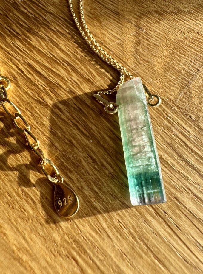 Naszyjnik z pastelowym Turmalinem Arbuzowym, Afganistan