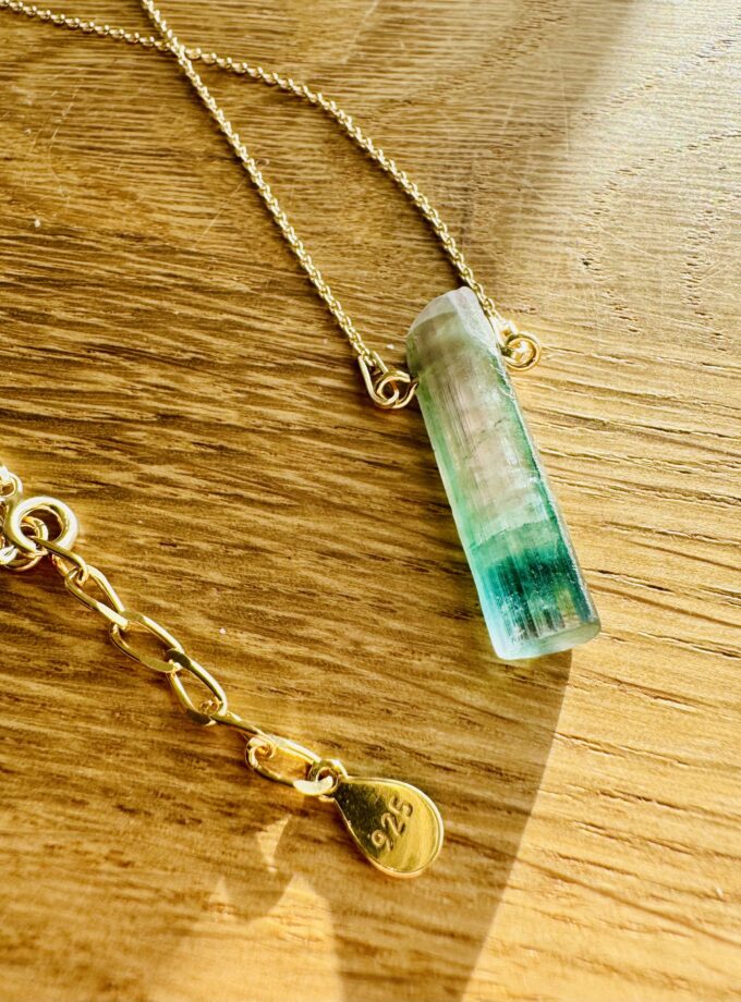 Naszyjnik z pastelowym Turmalinem Arbuzowym, Afganistan