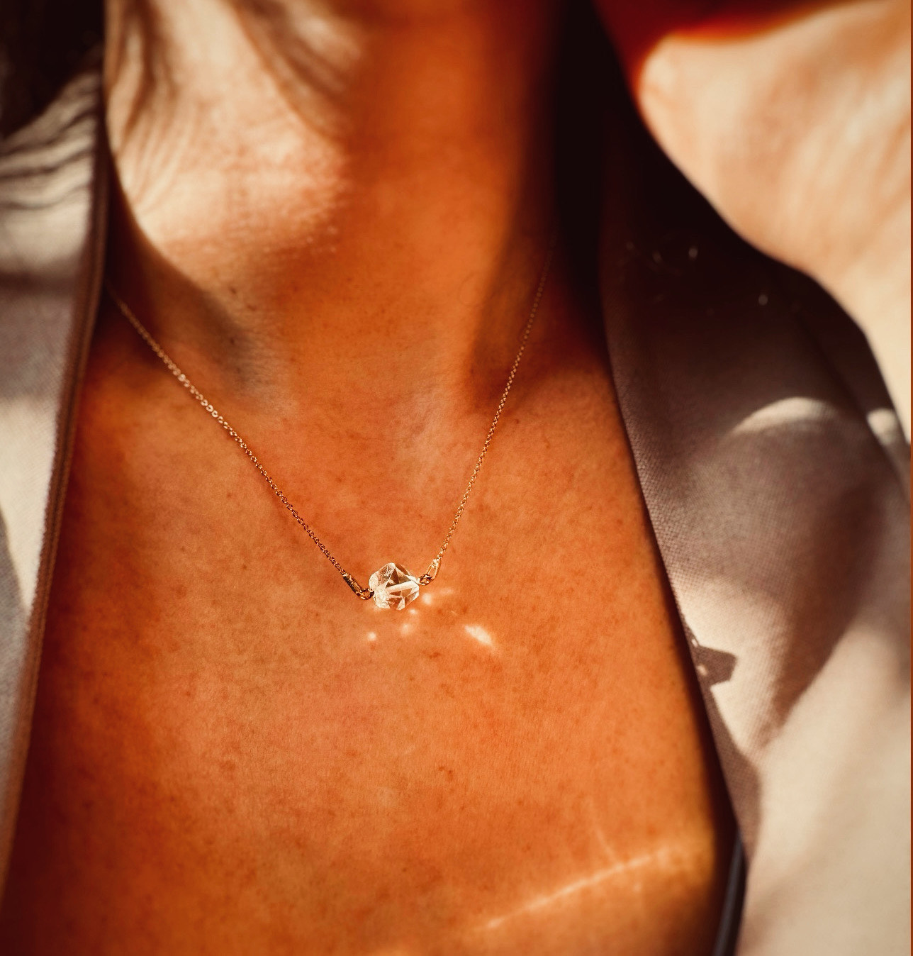 Naszyjnik z Diamentem z Herkimer (okaz3)