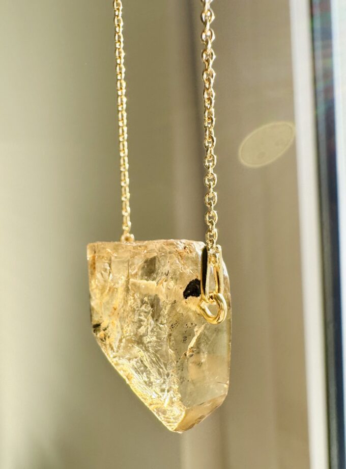 Naszyjnik z Naturalnym Cytrynem z D.R. Kongo