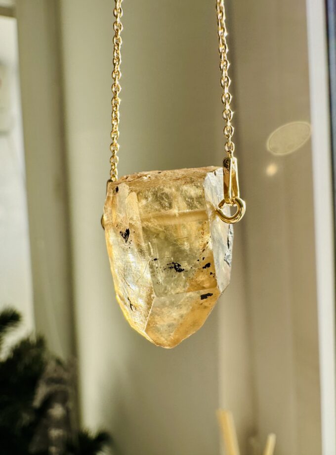 Naszyjnik z Naturalnym Cytrynem z D.R. Kongo