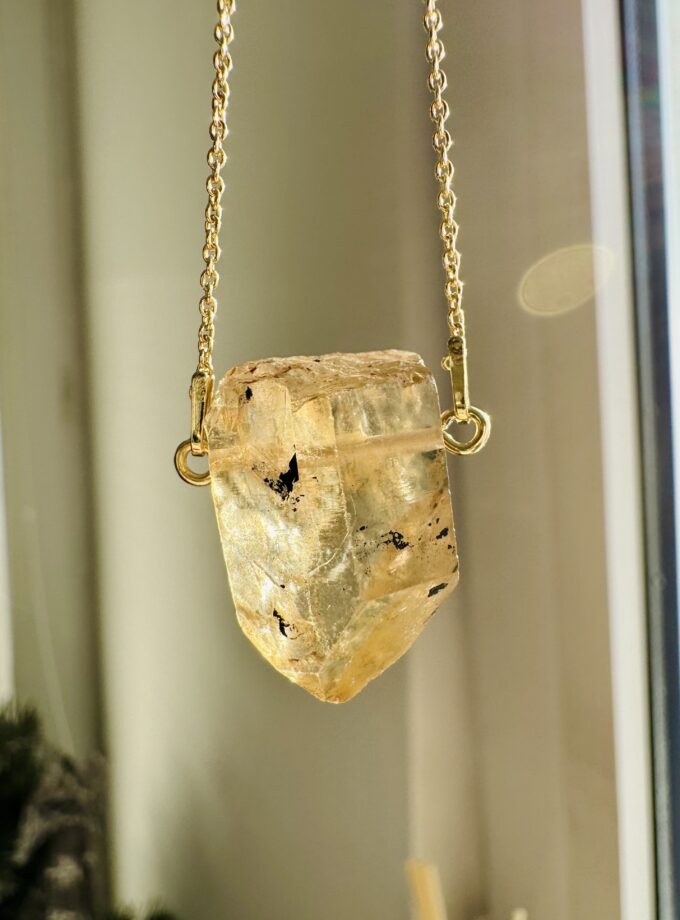 Naszyjnik z Naturalnym Cytrynem z D.R. Kongo