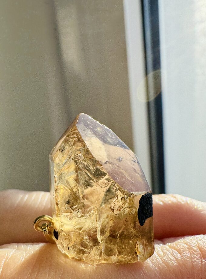 Naszyjnik z Naturalnym Cytrynem z D.R. Kongo