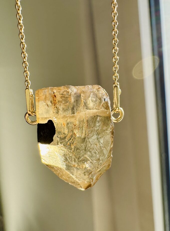 Naszyjnik z Naturalnym Cytrynem z D.R. Kongo