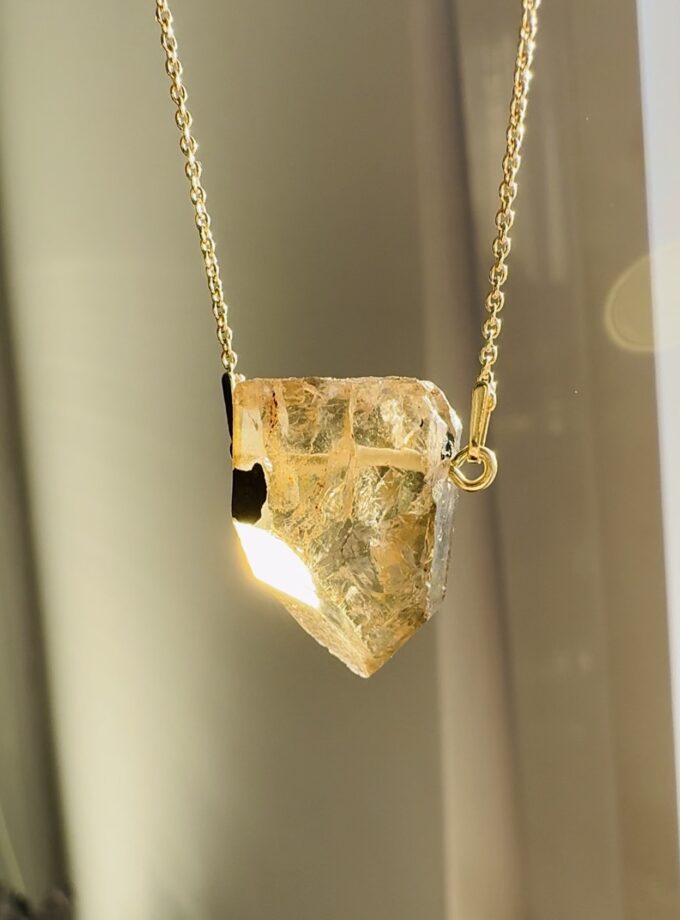 Naszyjnik z Naturalnym Cytrynem z D.R. Kongo