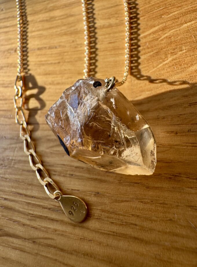 Naszyjnik z Naturalnym Cytrynem z D.R. Kongo