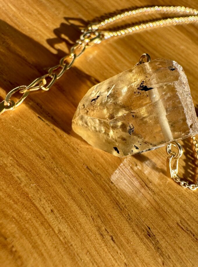 Naszyjnik z Naturalnym Cytrynem z D.R. Kongo