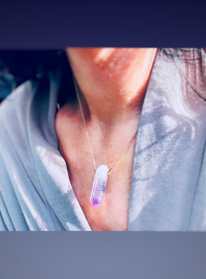 Naszyjnik z dużym Ametystem z Veracruz, Meksyk