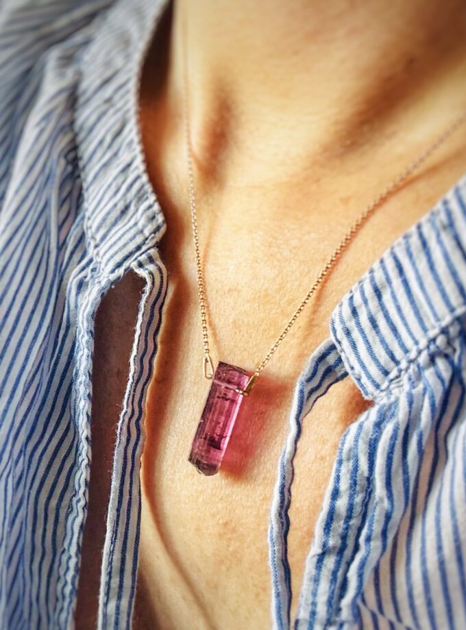 Naszyjnik z Rubelitem z Afganistanu