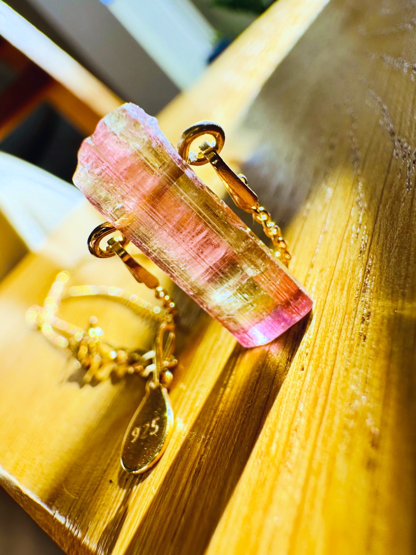 Naszyjnik z Turmalinem Arbuzowym, Afganistan - obrazek 3