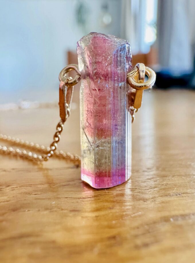 Naszyjnik z Turmalinem Arbuzowym, Afganistan