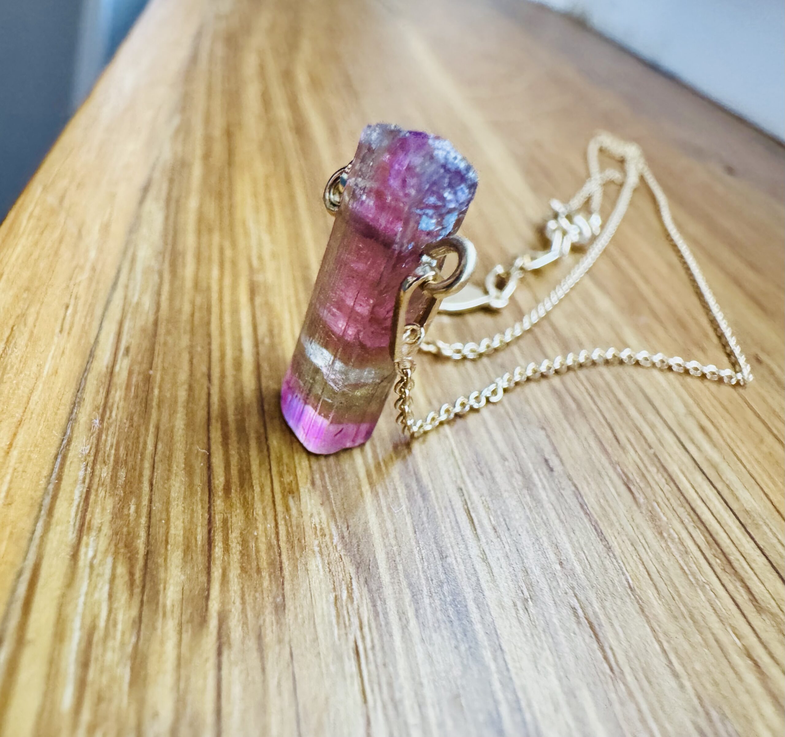 Naszyjnik z Turmalinem Arbuzowym, Afganistan - obrazek 2