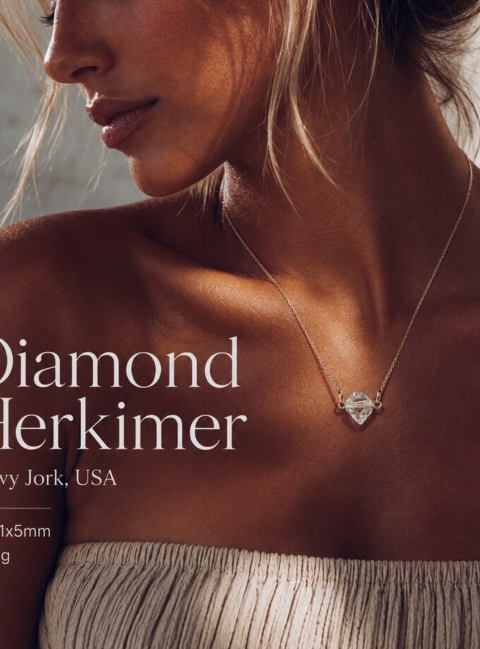 Naszyjnik z Diamentem z Herkimer, USA