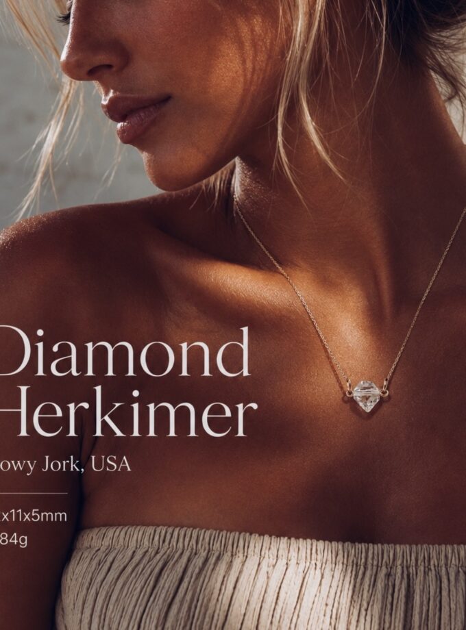 Naszyjnik z Diamentem z Herkimer, USA