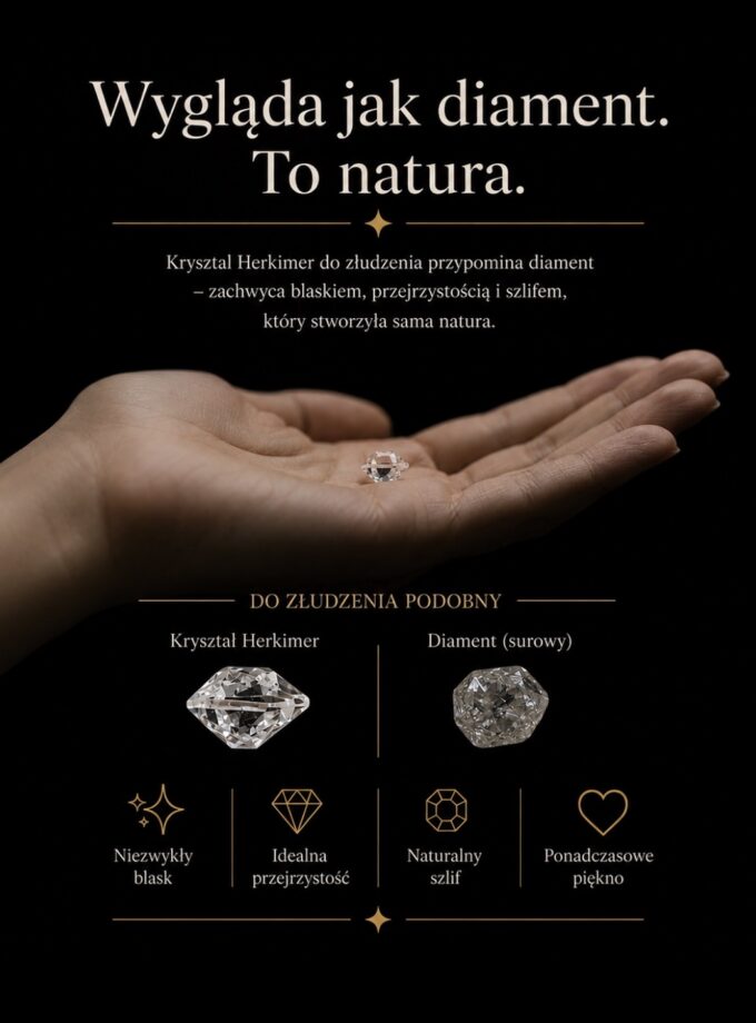 Naszyjnik z Diamentem z Herkimer, USA