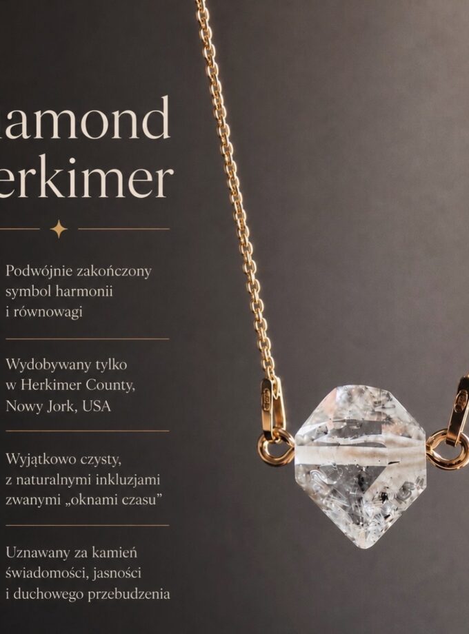 Naszyjnik z Diamentem z Herkimer, USA